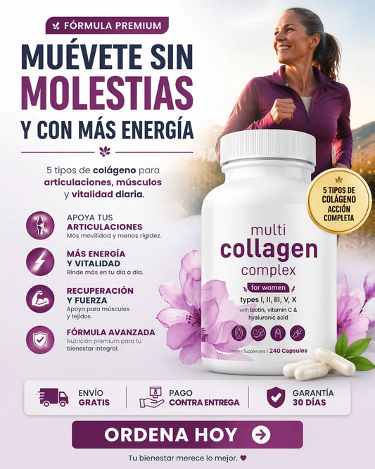 Complejo multicolágeno | 5 Tipos de Colágeno