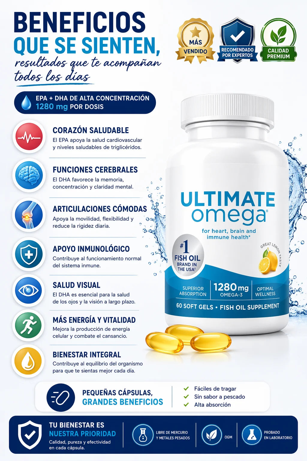 Ultimate Omega-3 de Alta Concentración