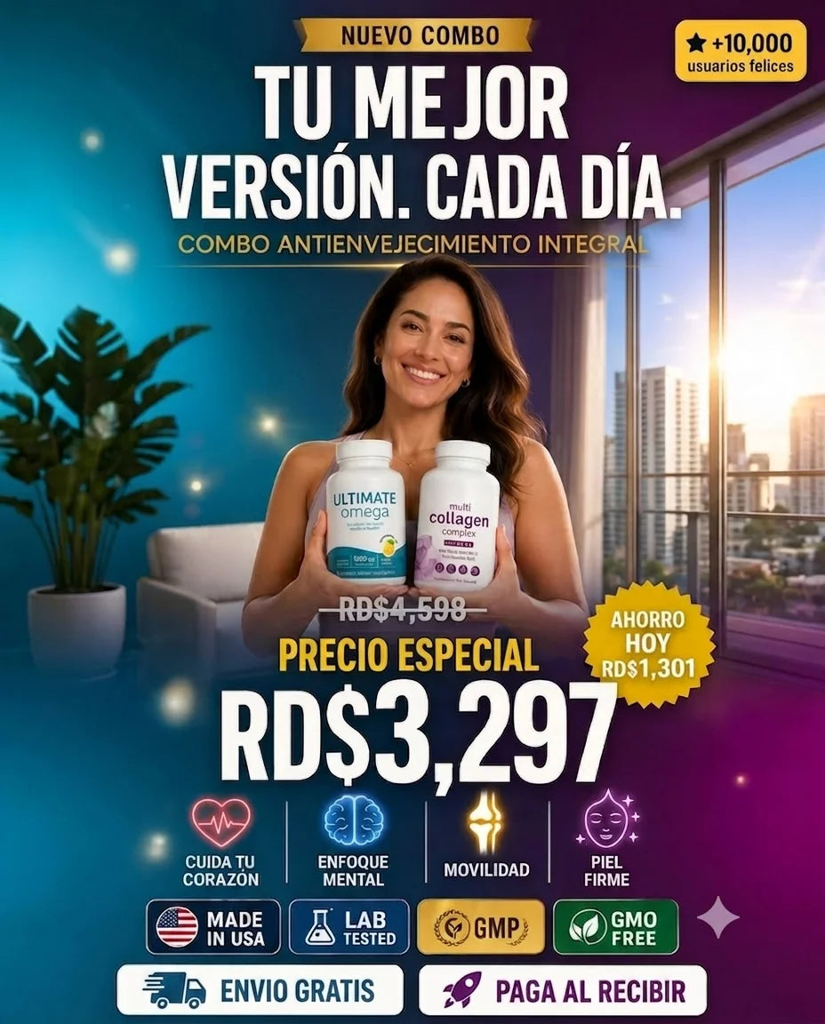 COMBO COMPLEJO DE COLAGENO 5 EN 1 + ULTIMATUM OMEGA 3